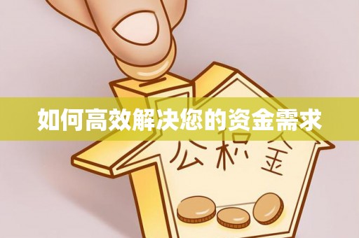 舒城如何高效解决您的资金需求